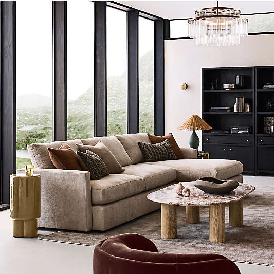 Lounge 2-Piece L-Shaped Sectional Sofa with Corner Bumper