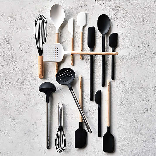 Crate & Barrel Black Silicone Utensils, Set of 9