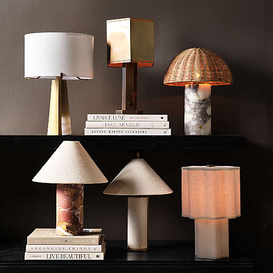 Trousdale Brass Perforated Metal Mini Table Lamp 15"