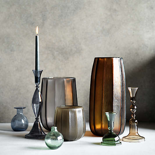 Midnight Navy 12" Dipped Taper Candles, Set of 2