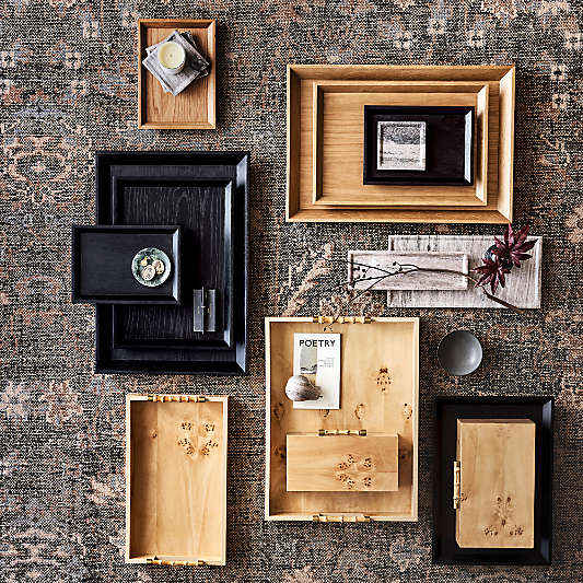Memento Ebonized Wood Trays
