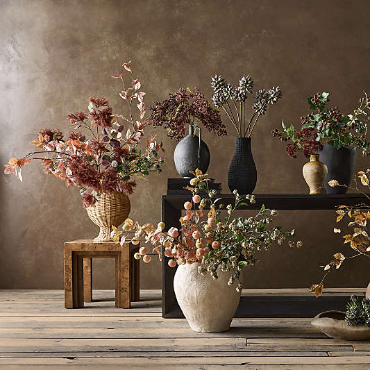 Faux Small Rust Leaf Branch