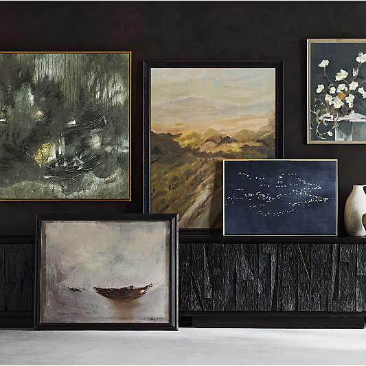 "Vineyard From Above" by Sadie Byron 51"x64" Framed Wall Art Print