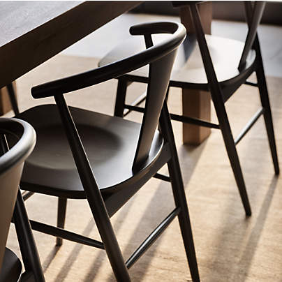 Fyn Black Wood Dining Chair