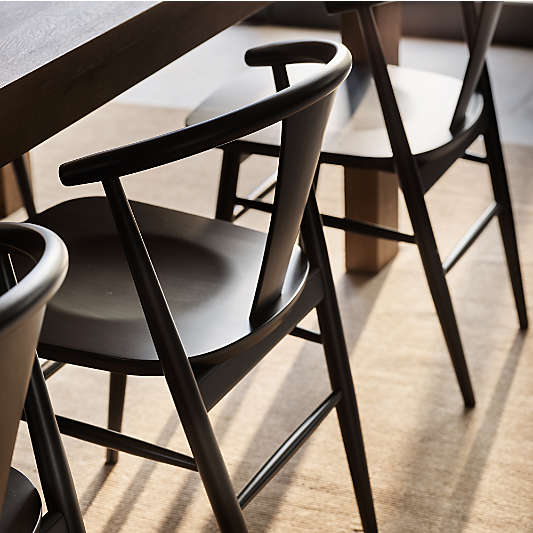Fyn Black Wood Dining Side Chair
