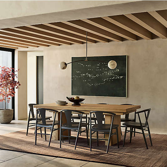 Ibiza 84"-103" Oak Wood 4-Way Extendable Dining