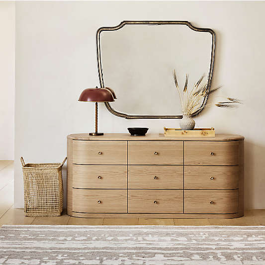 Dalton Brown Suede and Metal Dome Table Lamp by Jake Arnold 19.7"
