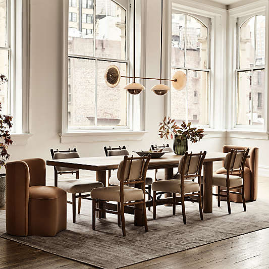 Breckenridge Weathered Rustic Oak Wood Extendable Dining Table (78"- 126")