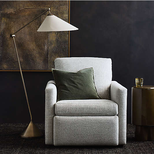 Avant Metal Articulating Floor Lamp with Fabric Shade 76"