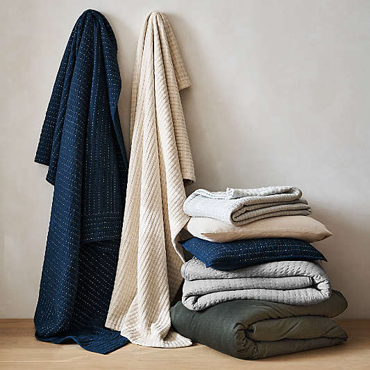 Cozysoft Organic Jersey Midnight Navy Blue Quilts