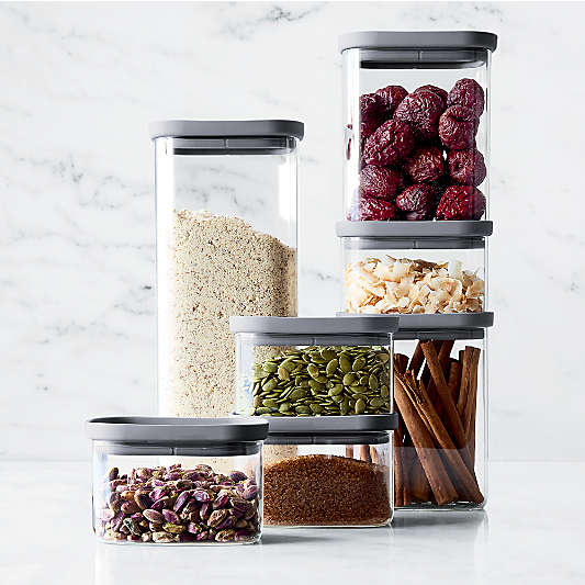 Kitchen by Crate 14-Piece Glass Pantry Storage with Silicone Lids
