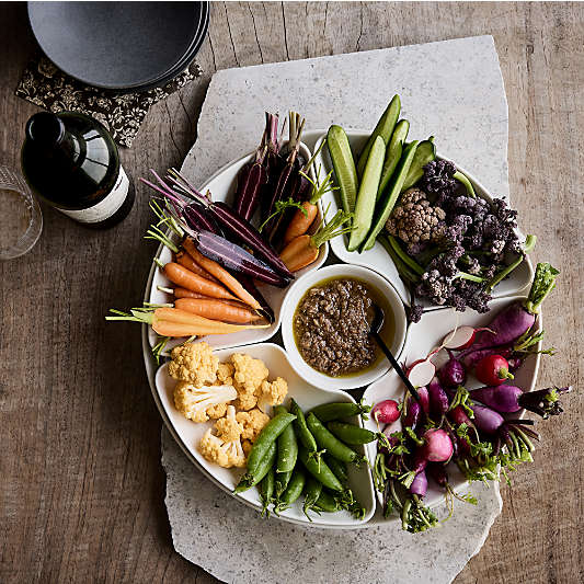 Mezze Ceramic Tapas Serving Round Modular Platter