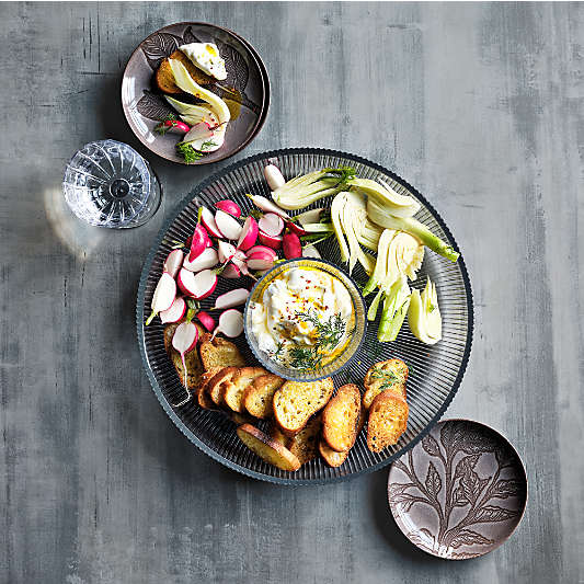 Atwell Glass Chip and Dip with Mini Bowl