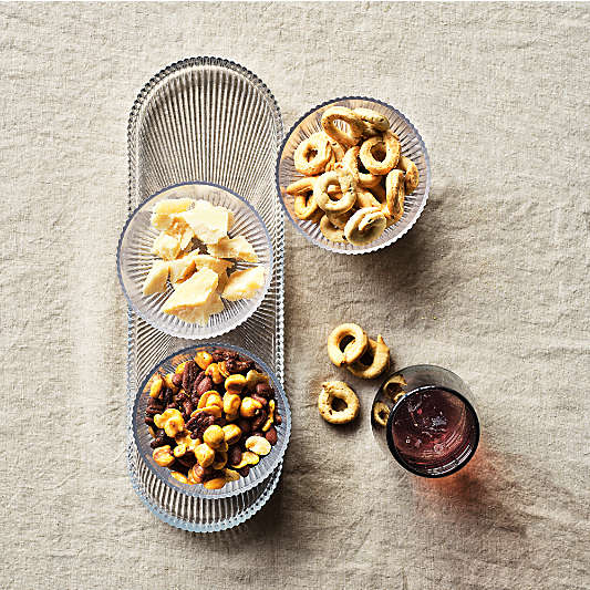Atwell Glass Tray with Bowl Trio