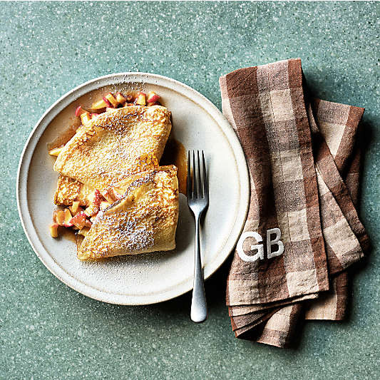 Marin Walnut Brown EUROPEAN FLAX ™-Certified Linen Buffalo Check Napkin
