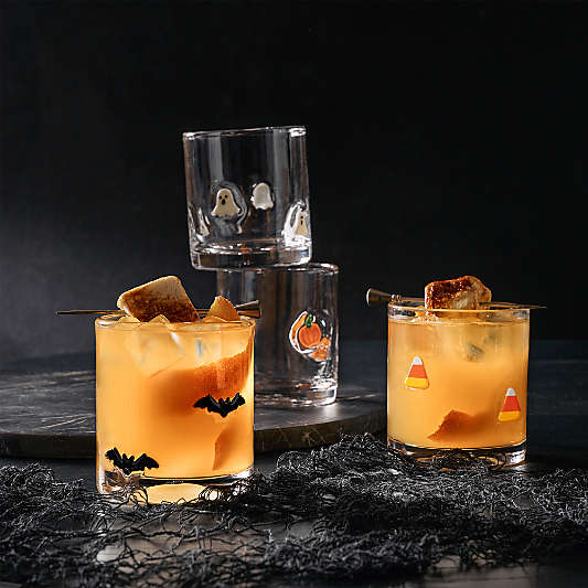 Halloween Candy Corn Icon 15-Oz. Double Old-Fashioned Glass