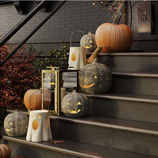 Jack-O-Lantern Medium Ficonstone Lantern 12"