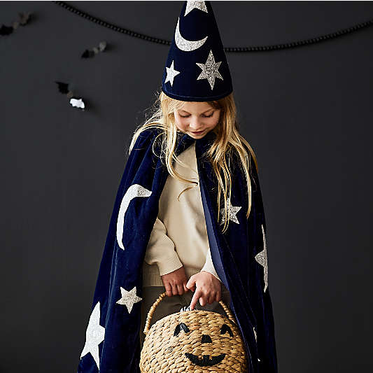 Meri Meri Blue Velvet Kids Wizard Costume