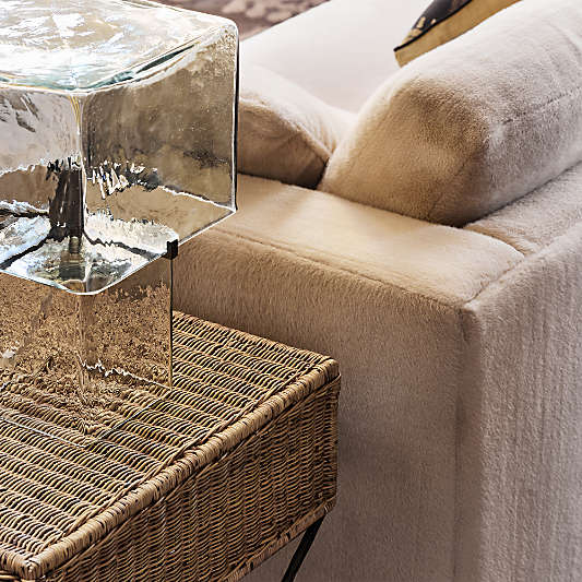 Braque Glass Cube Table Lamp by Jeremiah Brent