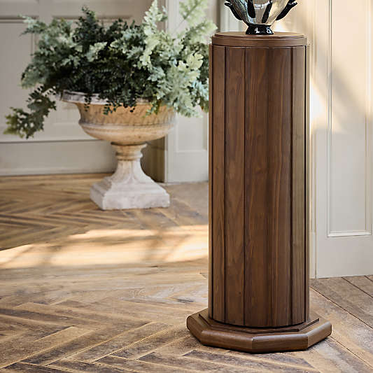 Walnut Storage Pedestal by Jeremiah Brent