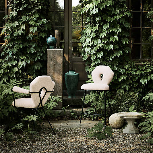 Neue Keyhole Metal Counter Stool by Jeremiah Brent