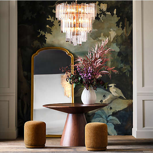 Palisades 48" Walnut Wood Round Pedestal Dining Table
