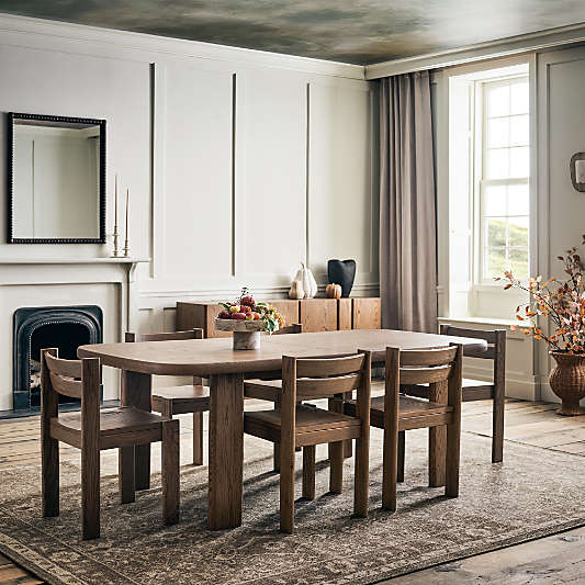Hearth 85"-107" Oak Extendable Dining Table