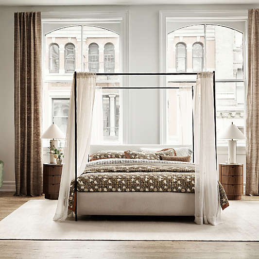 Coveteur Upholstered King Canopy Bed