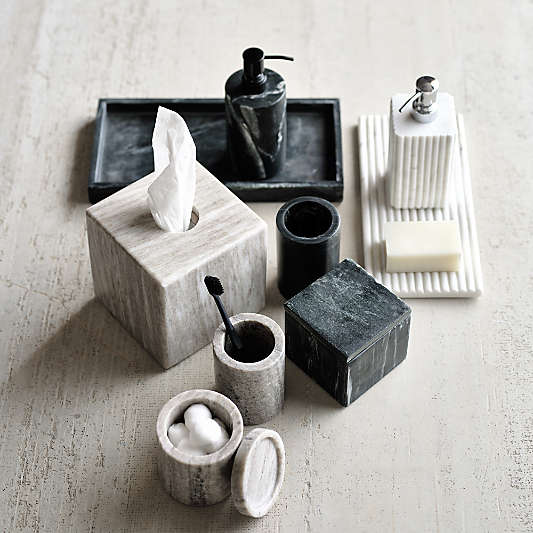 Carmen White Marble Bath Accessories