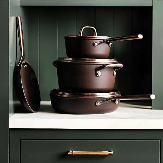 ZWILLING ® Milano Brown Ceramic Non-Stick 7-Piece Cookware Set