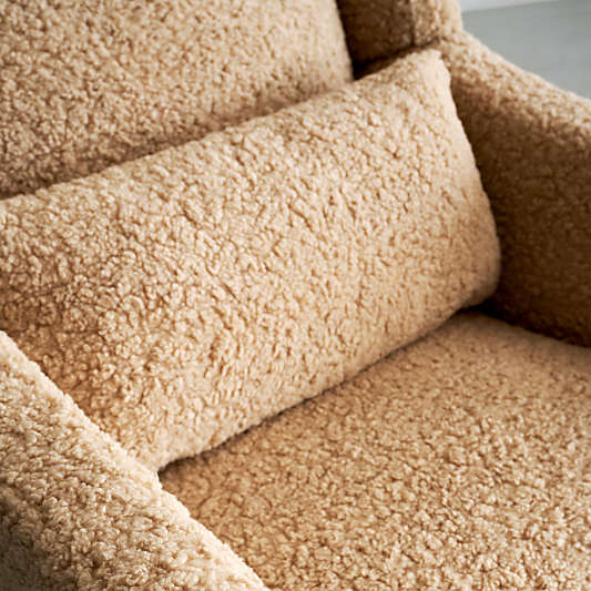 Babyletto Kiwi Plus Chai Shearling Nursery Swivel Glider Recliner Chair