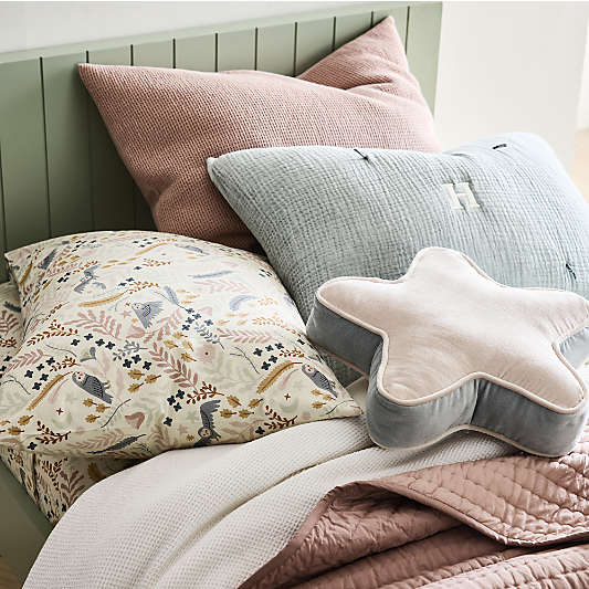 Harriet Lilac Rose Velvet Kids Star Shaped Throw Pillow