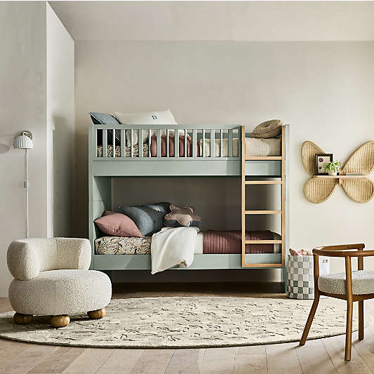 Floral Oval Pampas Ivory Kids Performance Area Rug