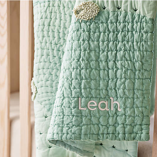 Counting Sheep 100% Organic Cotton Baby Crib Quilt