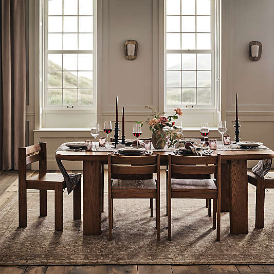 Hearth 85"-107" Oak Extendable Dining Table