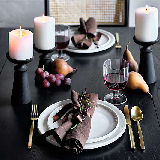 Izumo Ebonized Wood Pillar Holders