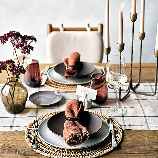 Chestnut Botanical Plates Appetizer Plates, Set of 4