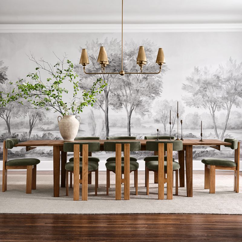 Basque 82"-118" Vintage Brown Solid Wood Extendable Dining Table - image 4 of 17