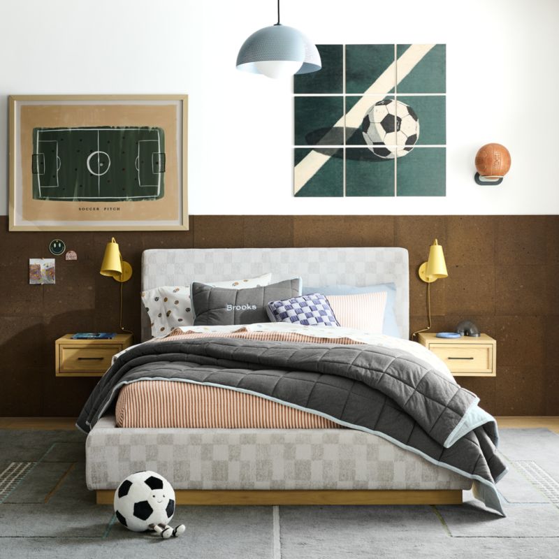 Comfy Tee Charcoal Reversible Jersey Kids Full/Queen Quilt - image 1 of 12
