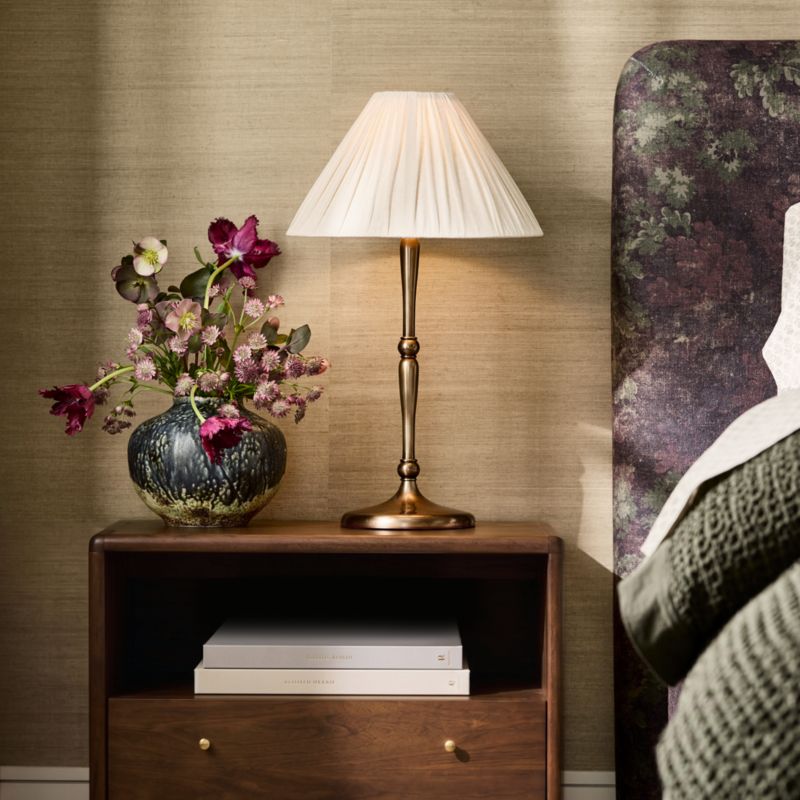 Solenne Metal Table Lamp with Pleated Fabric Shade 25.5" - image 4 of 6