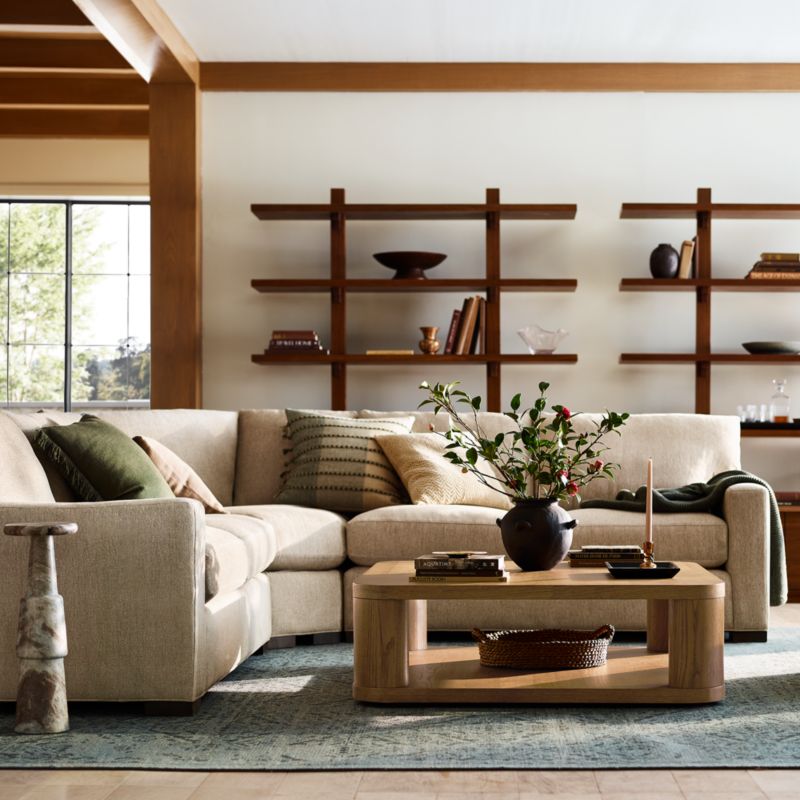 Oakhurst Brown Oak Wood 46" Square Coffee Table - image 4 of 11