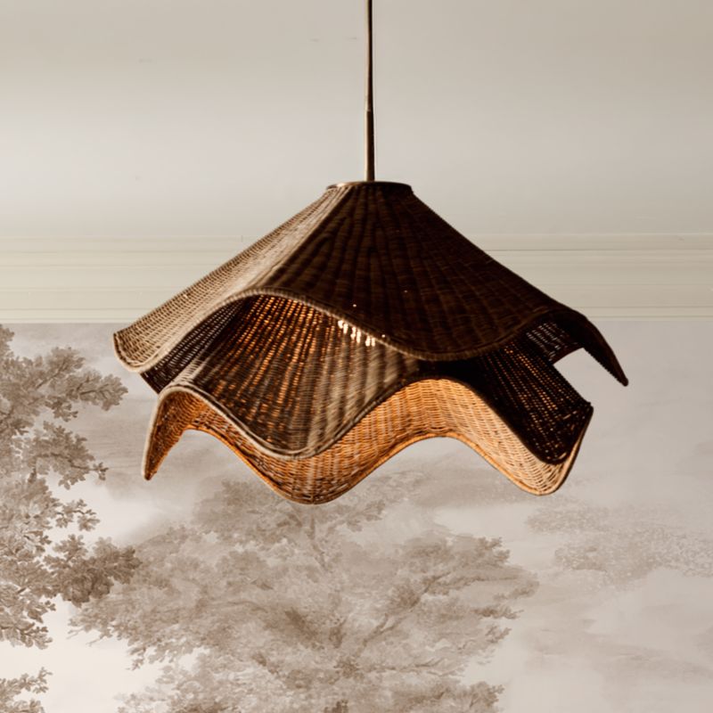 Lia Pendant Light with Light Fiber Shade - image 4 of 12