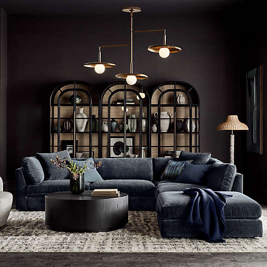 Monterey Deep Modular 3-Piece Reversible Sectional Sofa with Ottoman