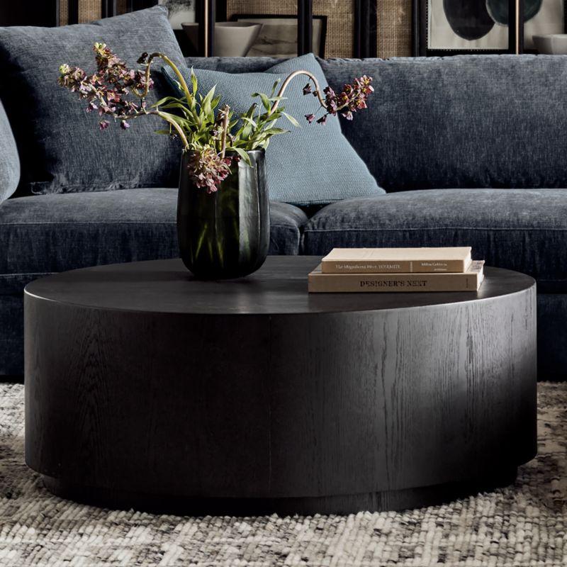 Terrane Black Oak Wood 42" Round Coffee Table - image 2 of 8