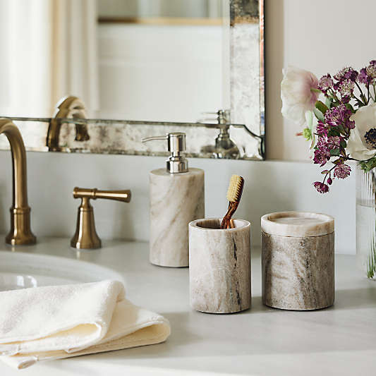 Tuscan Beige Marble Bathroom Accessories