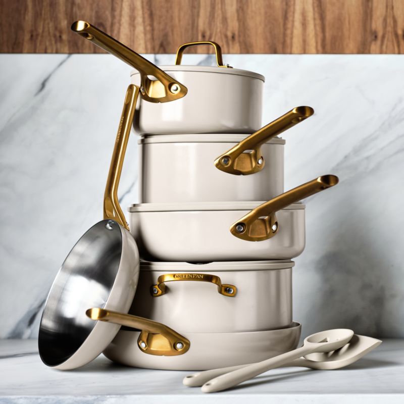 GreenPan™ Reserve Pro Macadamia 10-Piece Stainless Steel Cookware Set with Bonus Tools - image 2 of 12