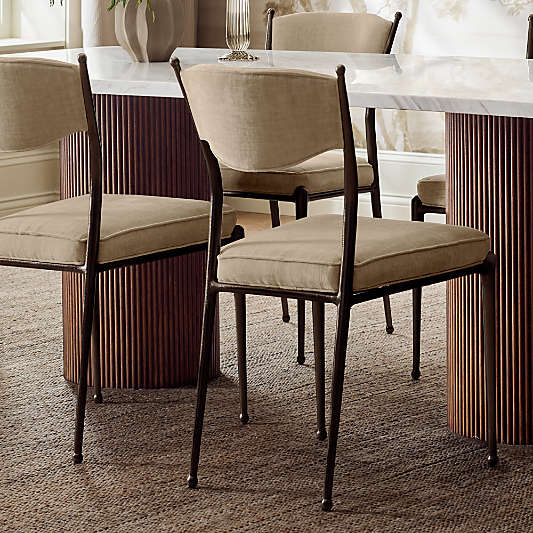Oxley Metal Upholstered Dining Chair