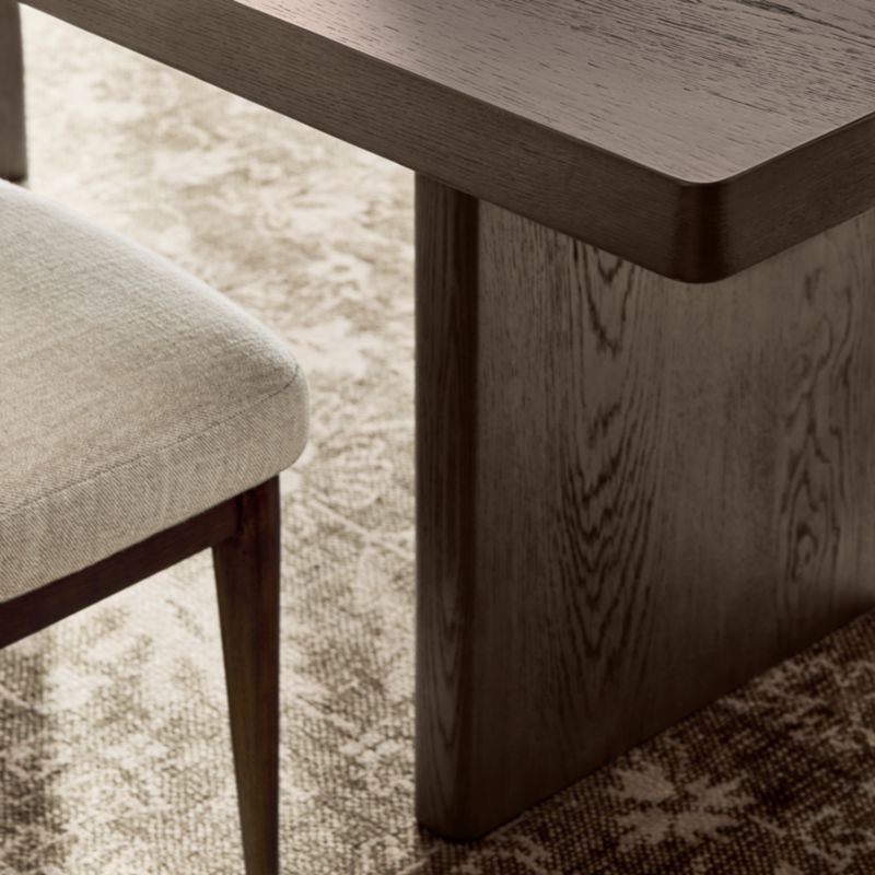 Blaine 80" Deep Brown Oak Wood Dining Table - image 4 of 9