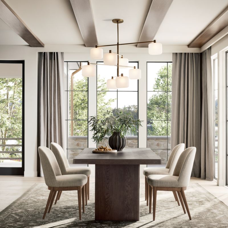 Blaine 80" Deep Brown Oak Wood Dining Table - image 3 of 8