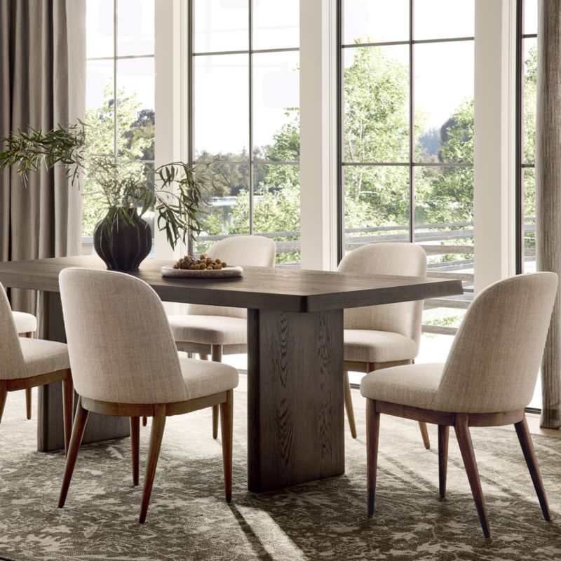Blaine 80" Deep Brown Oak Wood Dining Table - image 2 of 8